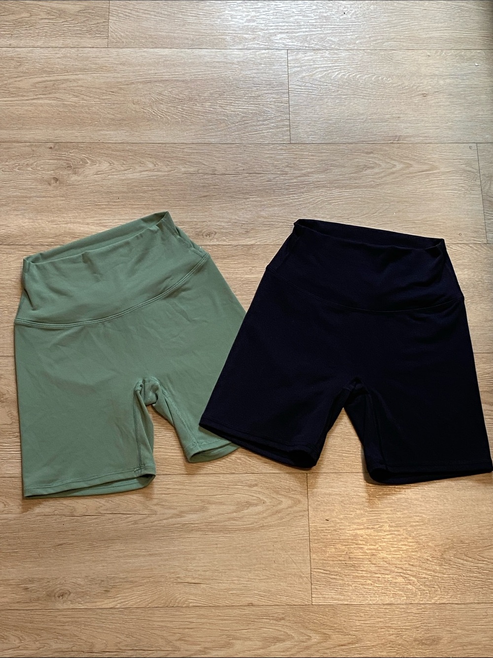 Kamo Fitness High-Waist Athletic Biker Shorts Bundle Olive & Black